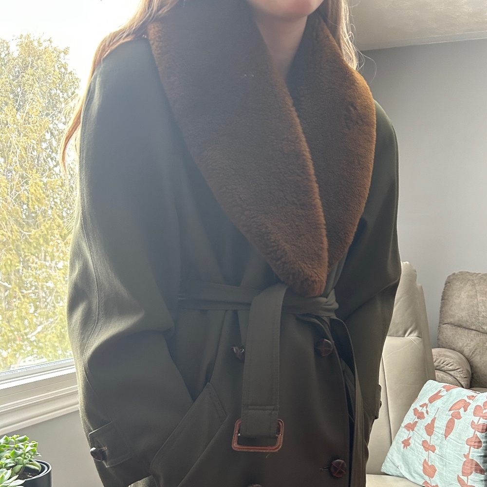 Alfred Sung full length trench coat